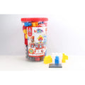 Red Top Building Blocks Barrel Series Set Puzzle,42 Pieces-6938