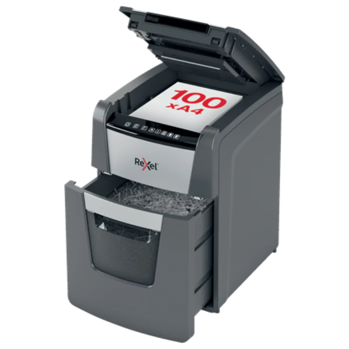 Rexel Optimum AutoFeed+ 100M Automatic Micro Cut Paper Shredder P5