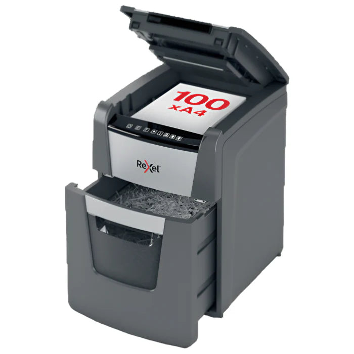 Rexel Optimum AutoFeed+ 100X Automatic Cross Cut Paper Shredder