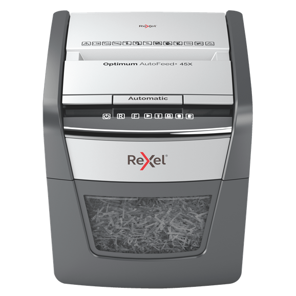 Rexel Optimum AutoFeed 45X Automatic Cross Cut Paper Shredder
