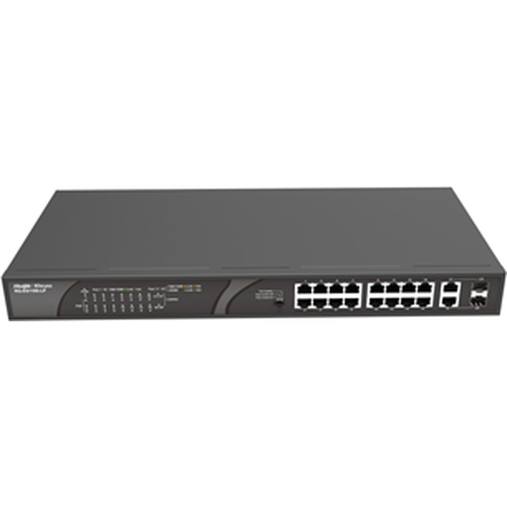 Reyee 16-Port 10/100Mbps Desktop Unmanaged Poe Switch Rg-Es118S-Lp