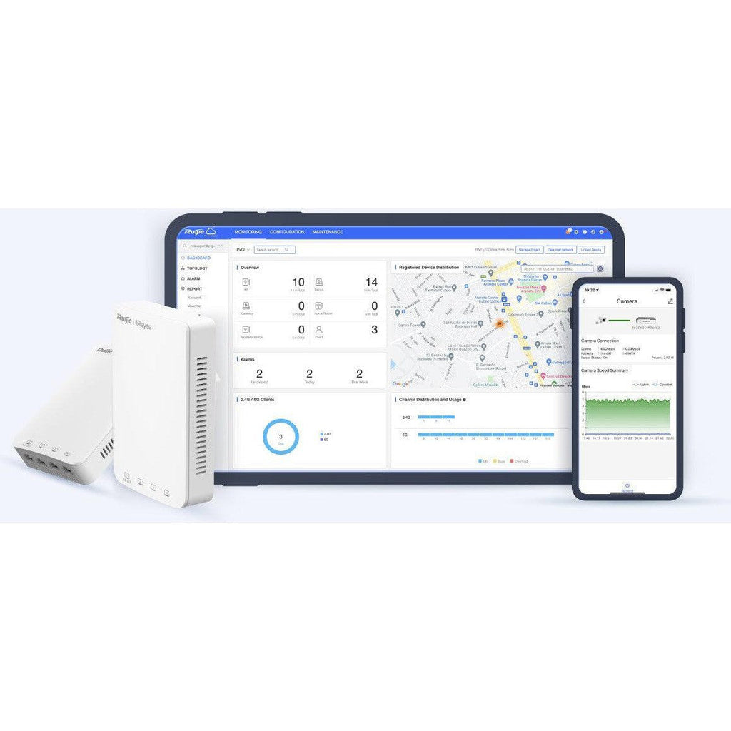 Reyee Wi-Fi 5 1267Mbps Wall-Mounted Access Point, Rg-Rap1200(P)