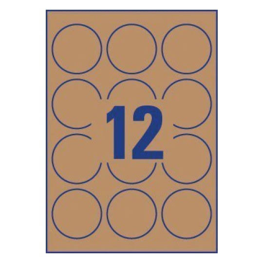 Round Sticker Labels 12 Labels Per Sheet 60 Mm Diameter