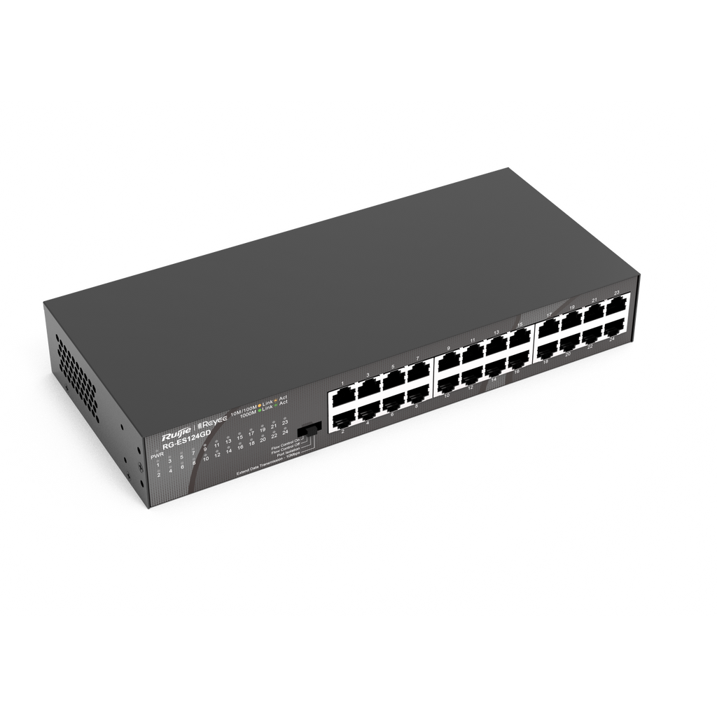 Ruijie 24-Port 10/100/1000Mbps Unmanaged Switch Rg-Es124Gd