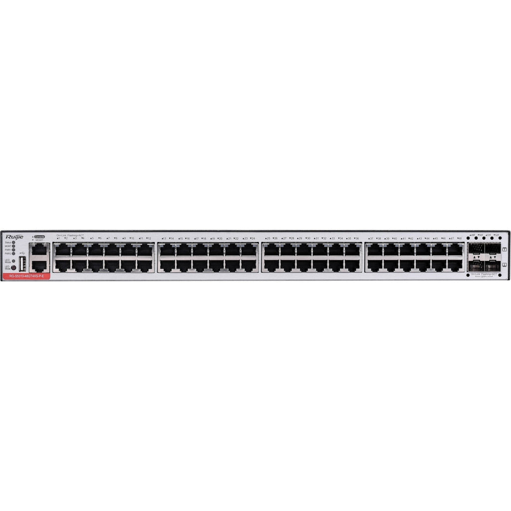 Ruijie 48-Port 10/100/1000Base-T, And 4 1G/10G Sfp+ Ports Rg-S5310-48Gt4Xs-P-E Switches
