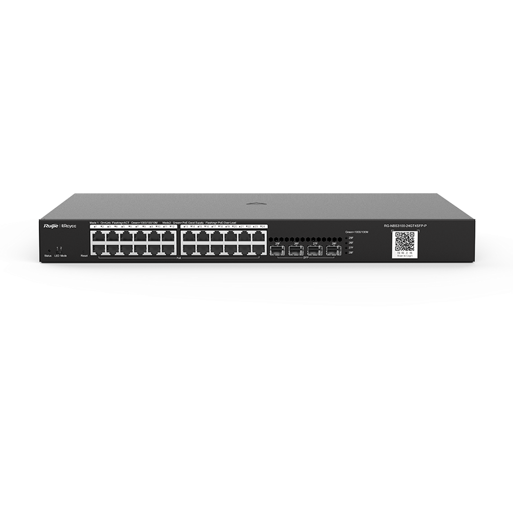 Ruijie Rg-Nbs3100-24Gt4Sfp-P L2 Gigabit Cloud Managed Switches