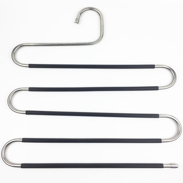 S Type Trousers Hanger Antislip Black