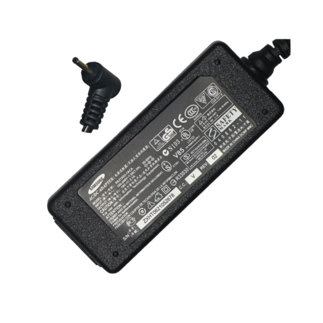 Samsung Laptop Charger with Power Cable – 40W 19V 2.1A (3.0×1.0mm)