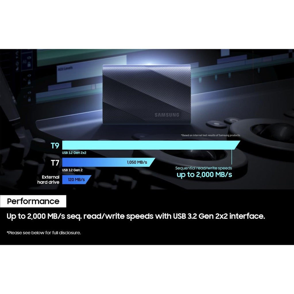 SAMSUNG 1TB External SSD T9 Portable Black