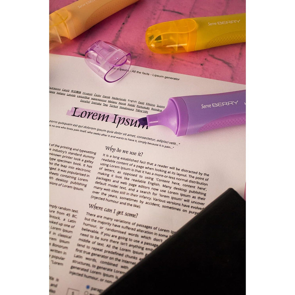 SERVE BERRY NEON AND PASTEL INK HIGHLIGHTER PURPLE