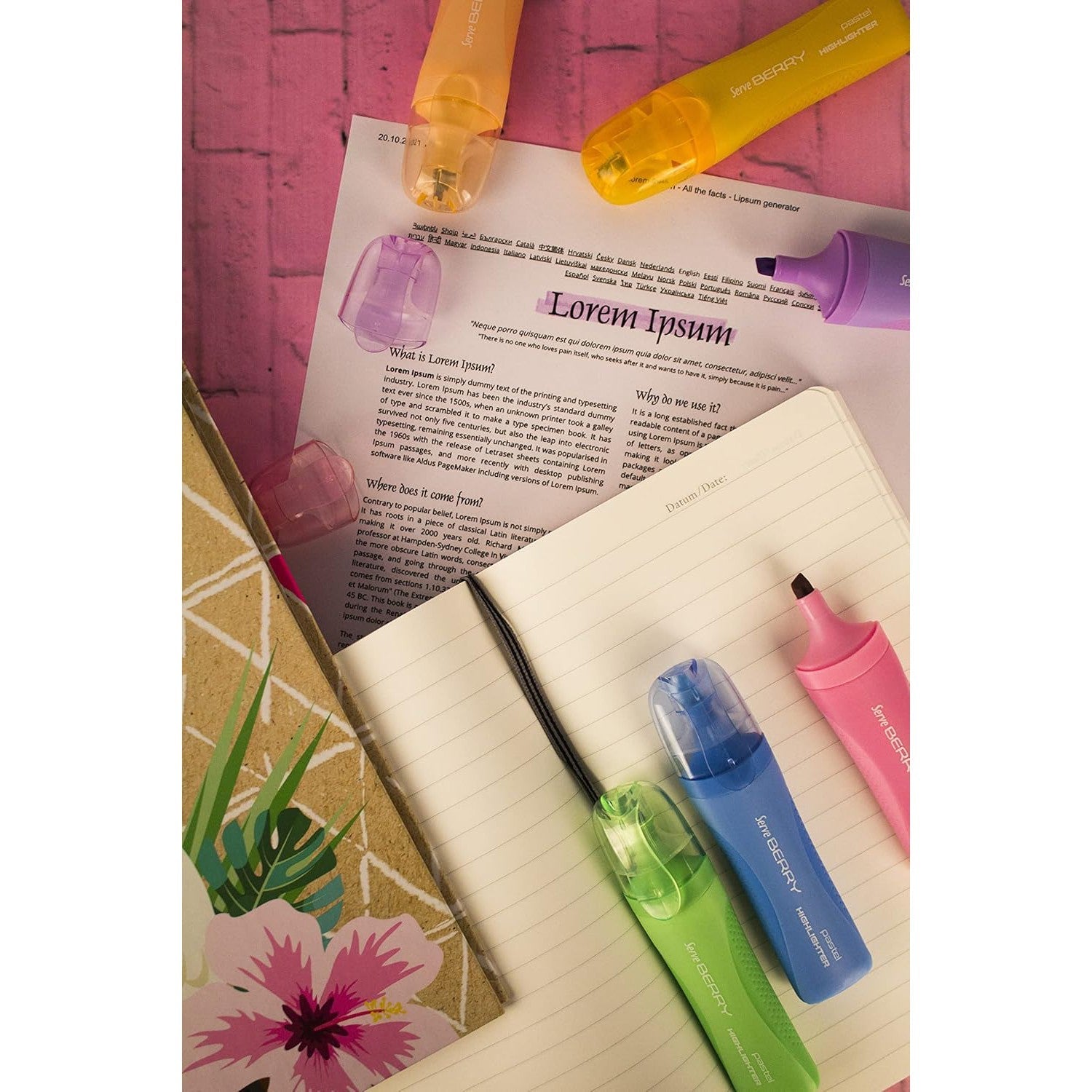 SERVE BERRY NEON AND PASTEL INK HIGHLIGHTER PURPLE