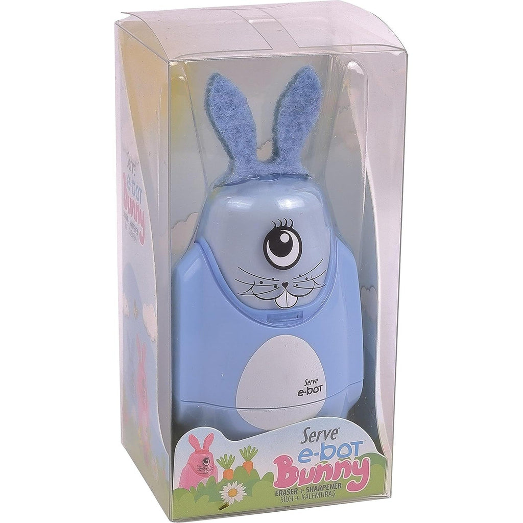 SERVE E-BOT ERASER & SHARPENER COMBO BUNNY