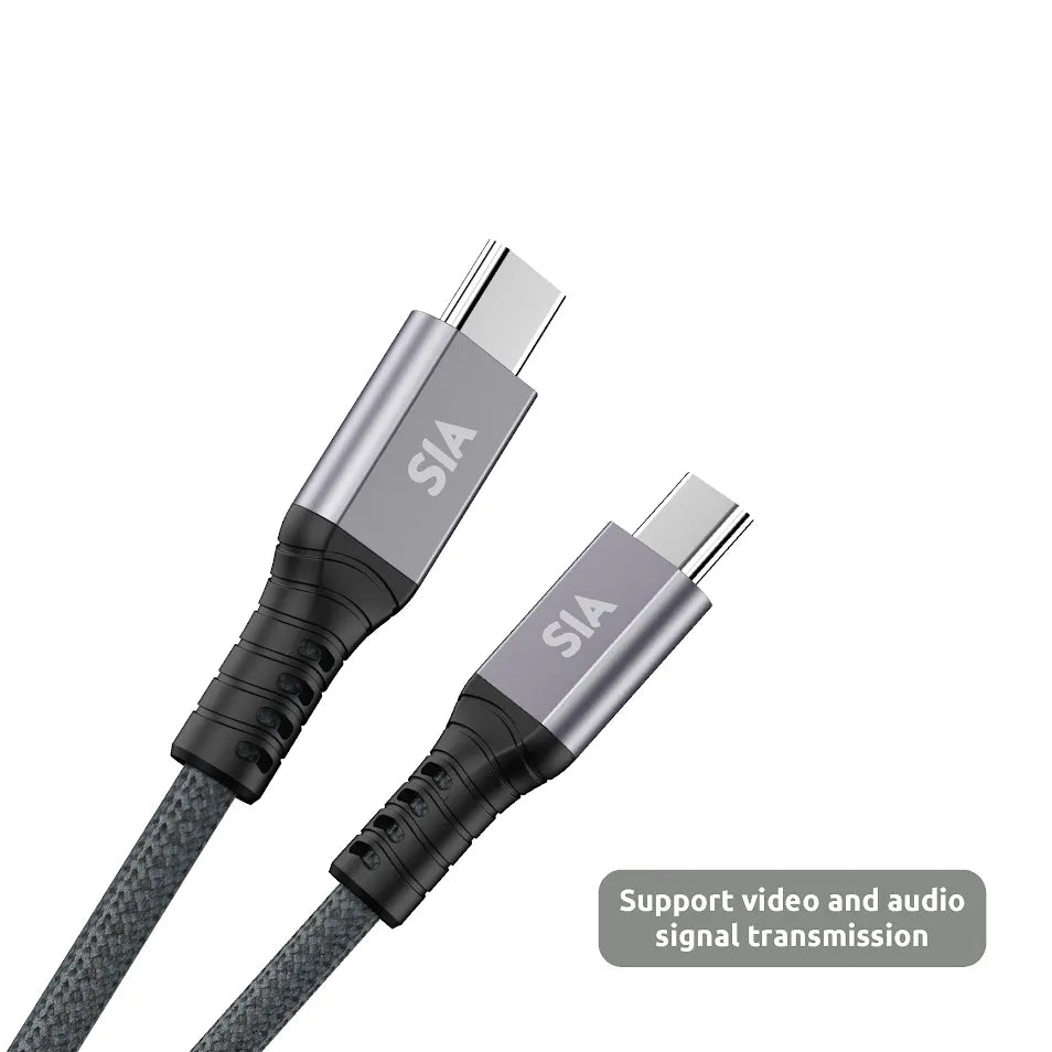 SIA 240W Type-C Cable 1m, 40Gbps – Gray