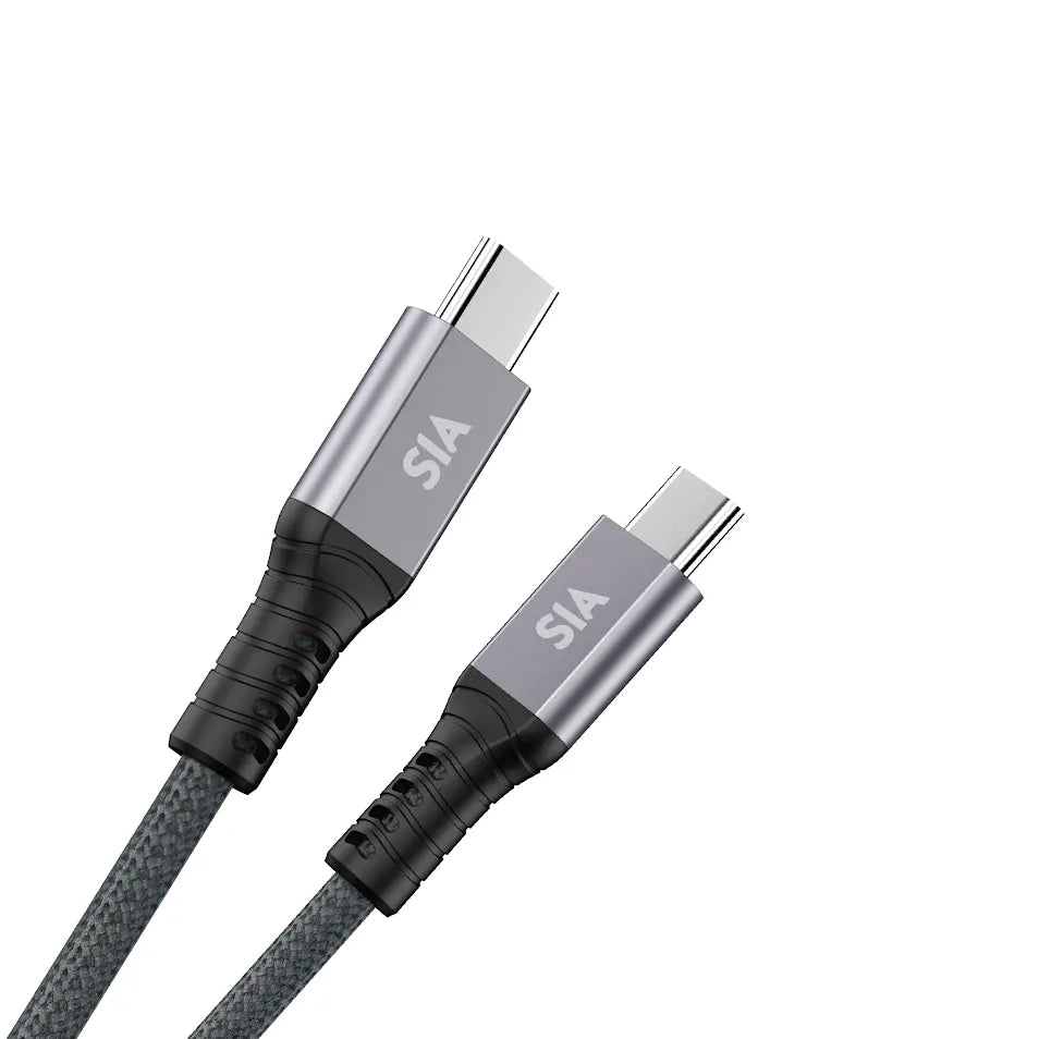 SIA 240W Type-C Cable 1m, 40Gbps – Gray