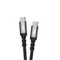 SIA Powerlink Beaided C-C 100W Cable With 10GBPS Data Transmission Support Video AND Audio, Emark IC - 1.0m - Black With Gray Shell