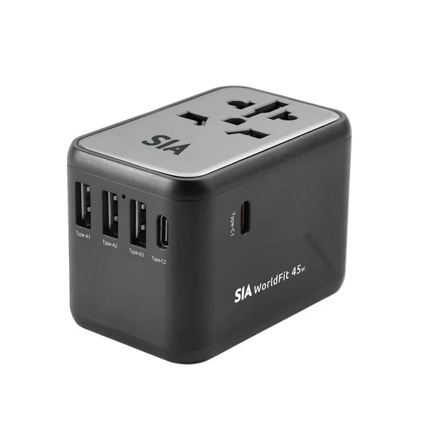 SIA WORLDFIT Travel Adapter 45w SITRV45WBG +bag
