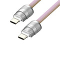 SIA powerlink SOFT RUBBER TYPE C - TYPE C LANYARD CABLE 60W 1.2M LIGHT PINK