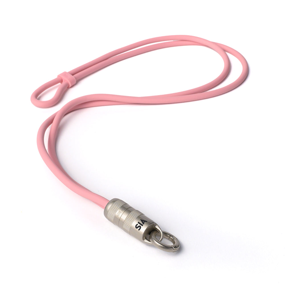 SIA powerlink SOFT RUBBER TYPE C - TYPE C LANYARD CABLE 60W 30CM LIGHT PINK