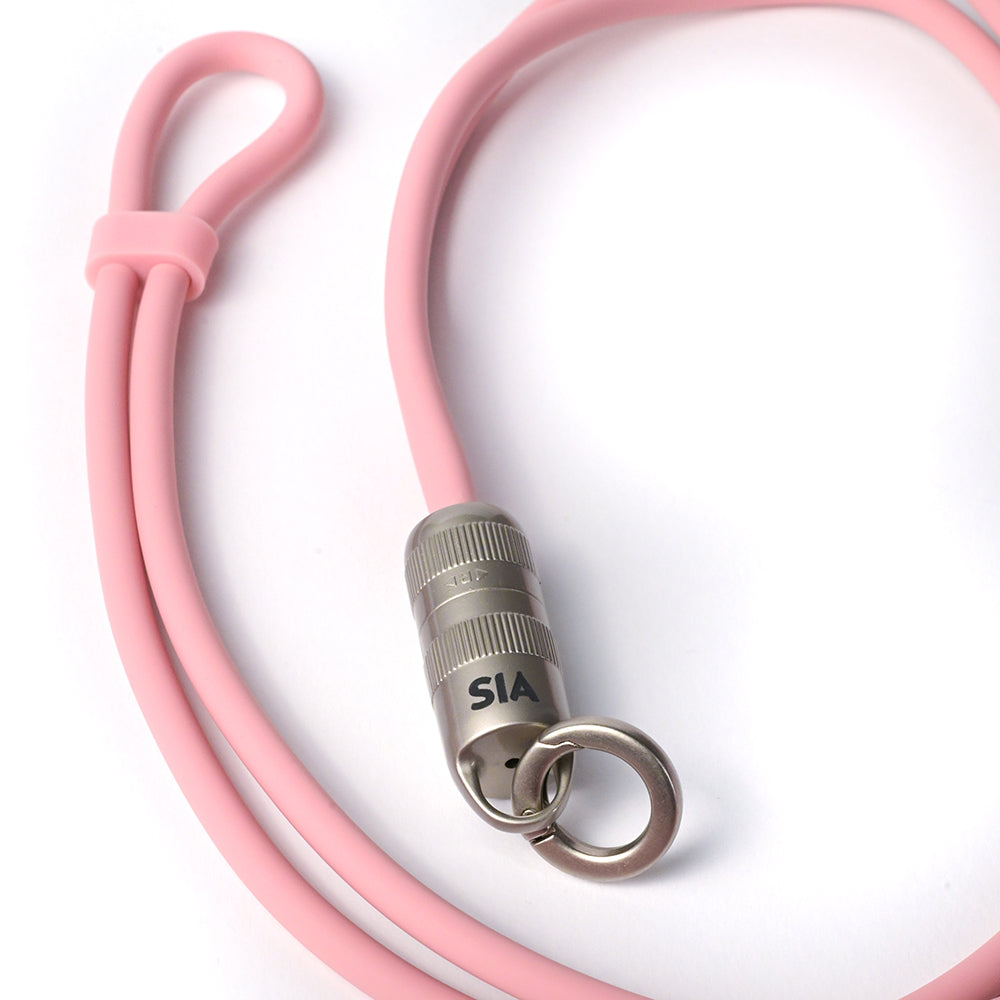 SIA powerlink SOFT RUBBER TYPE C - TYPE C LANYARD CABLE 60W 30CM LIGHT PINK