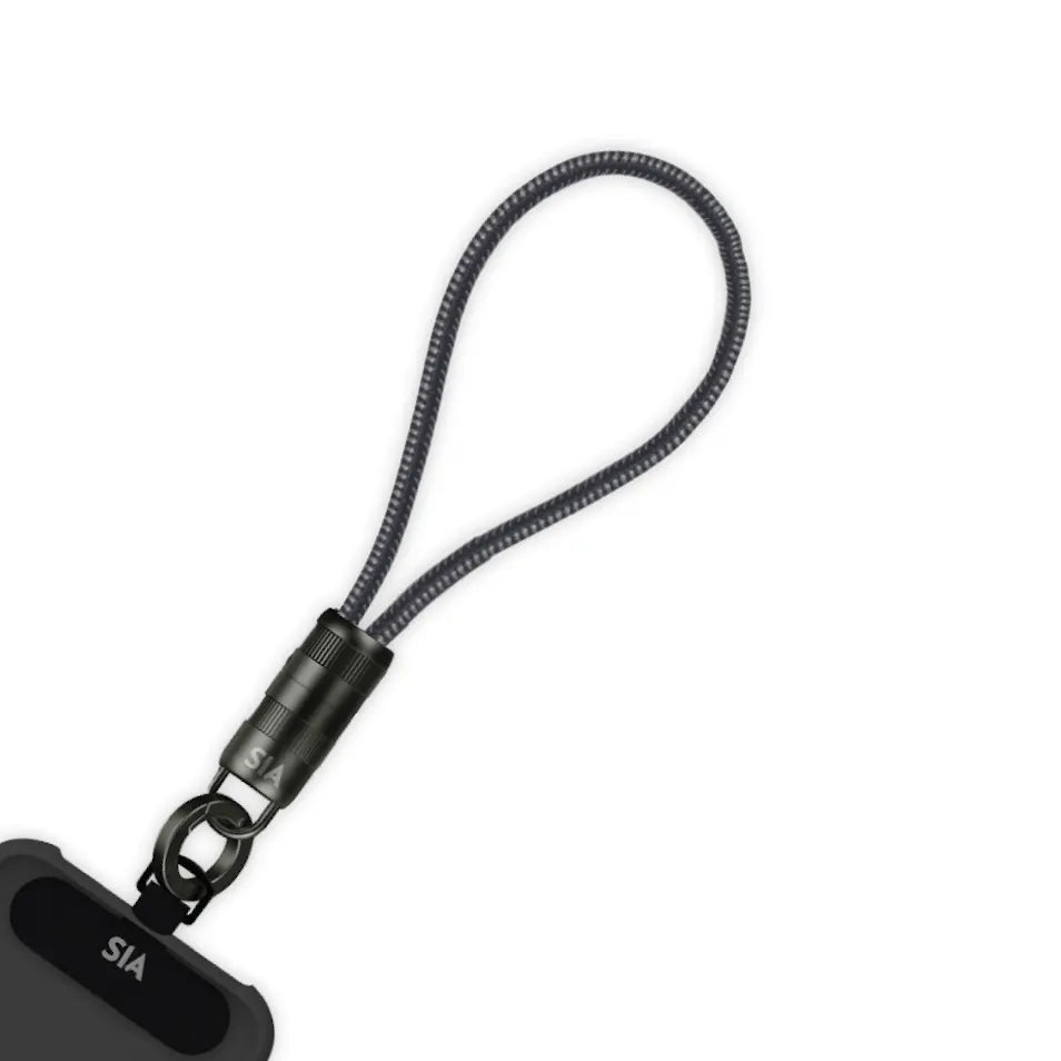SIApowerlink FABRIC BRAIDED TYPE C - TYPE C LANYARD CABLE 60W 1.2M BLACK