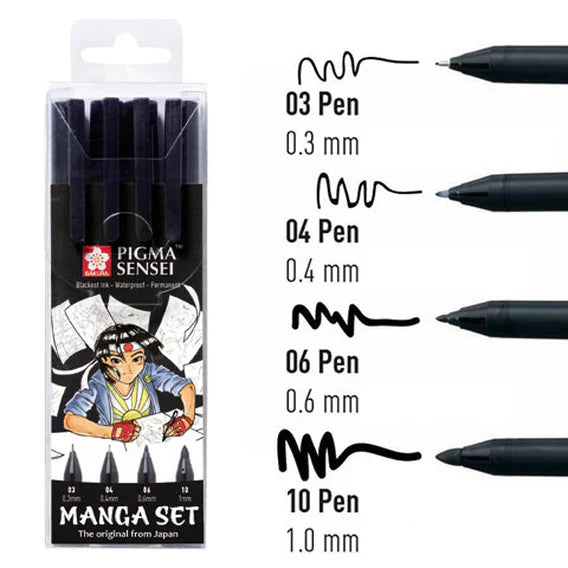 Sakura Manga Pigma Sensei Set 4