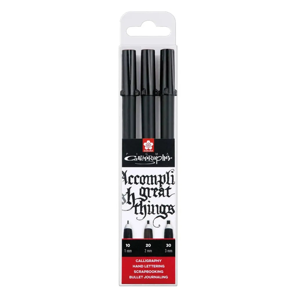 Sakura Pigma Calligraphy Black Set 3