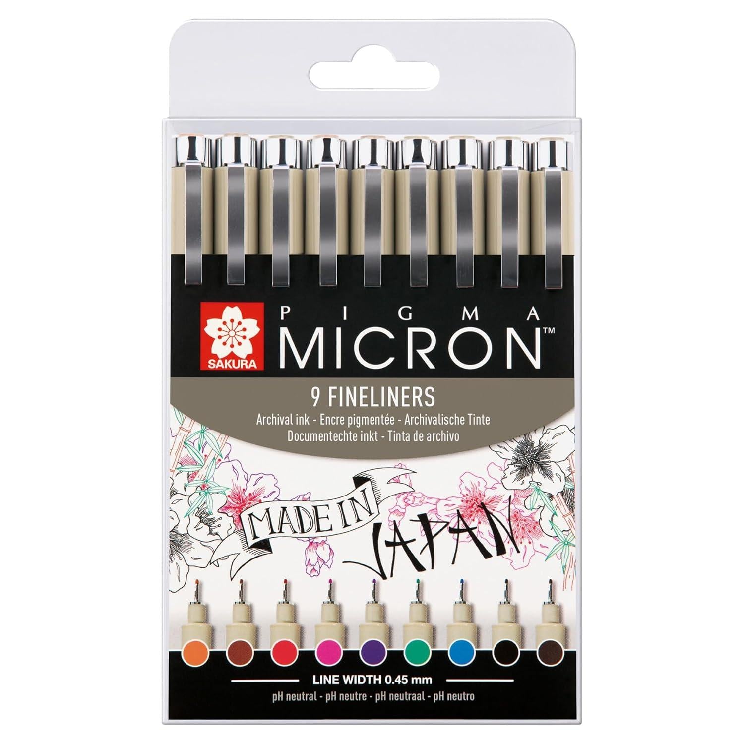 Sakura Pigma Micron 05 Set 9