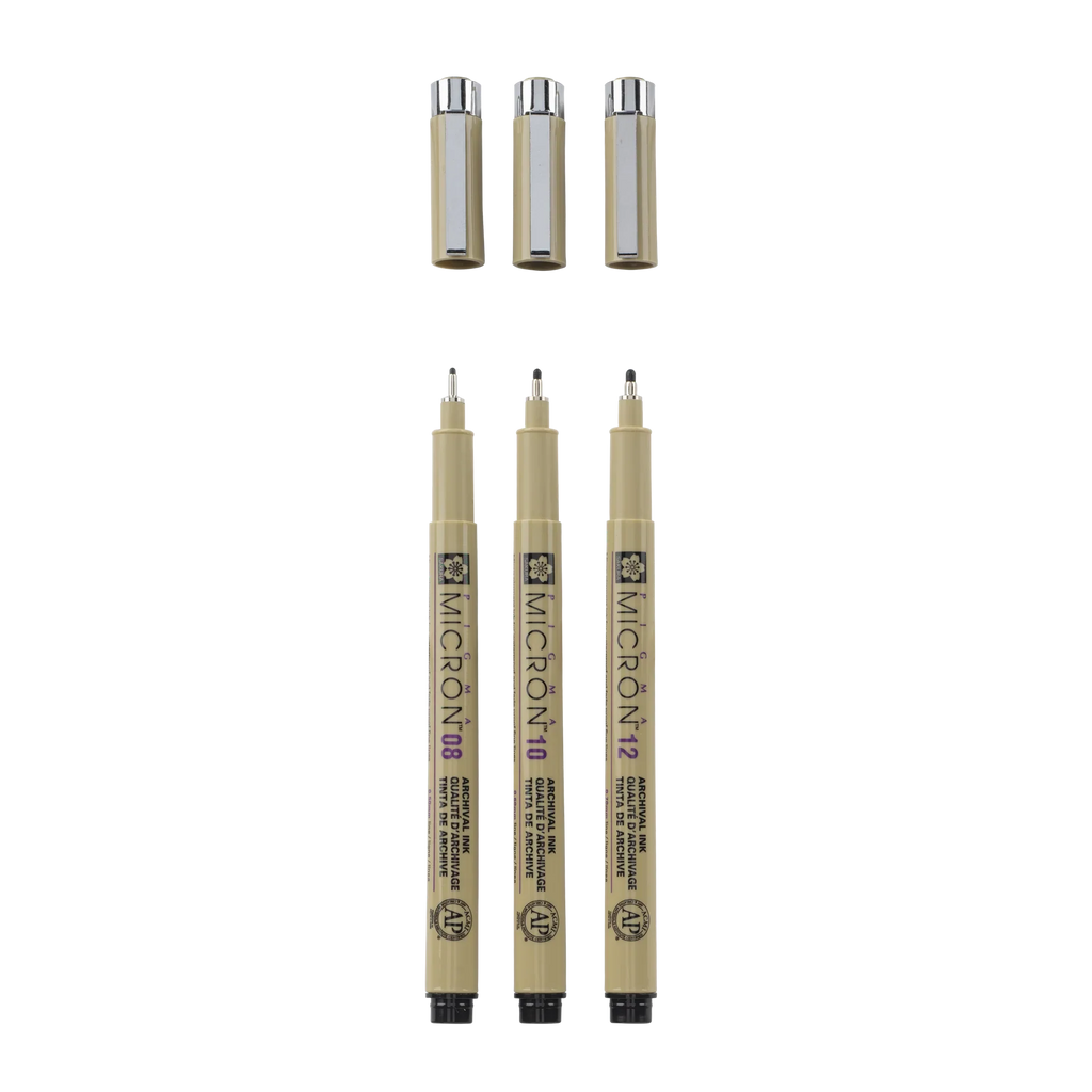 Sakura Pigma Micron Set 3 08-10-12