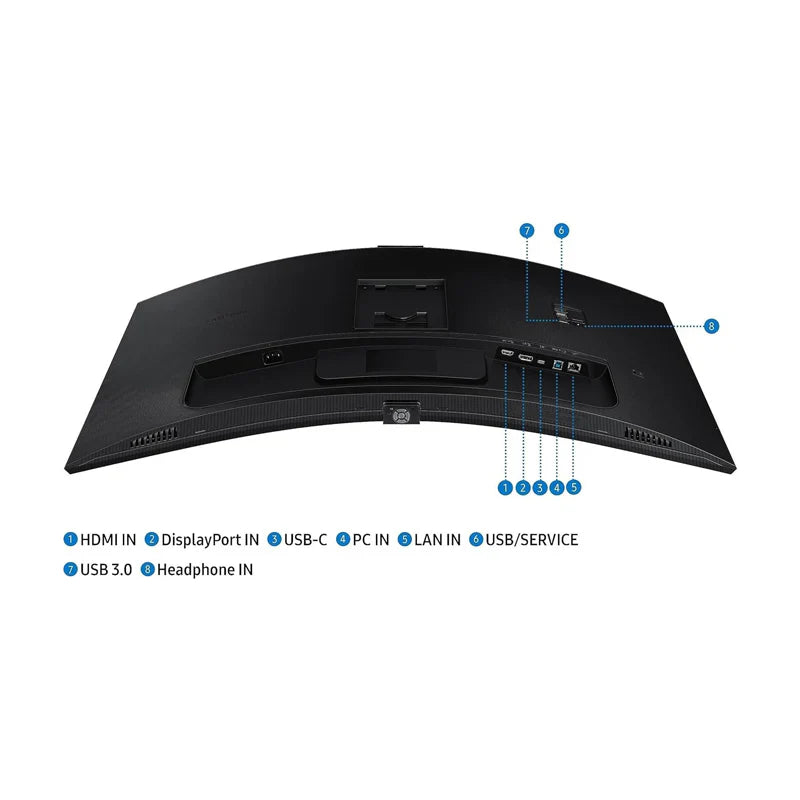 Samsung LS34C650VAMXUE 1000R Curved - 34.0" UWQHD FHD / 5ms / HDMI / Display Port / Headphone / Ethernet / USB / Black - Monitor