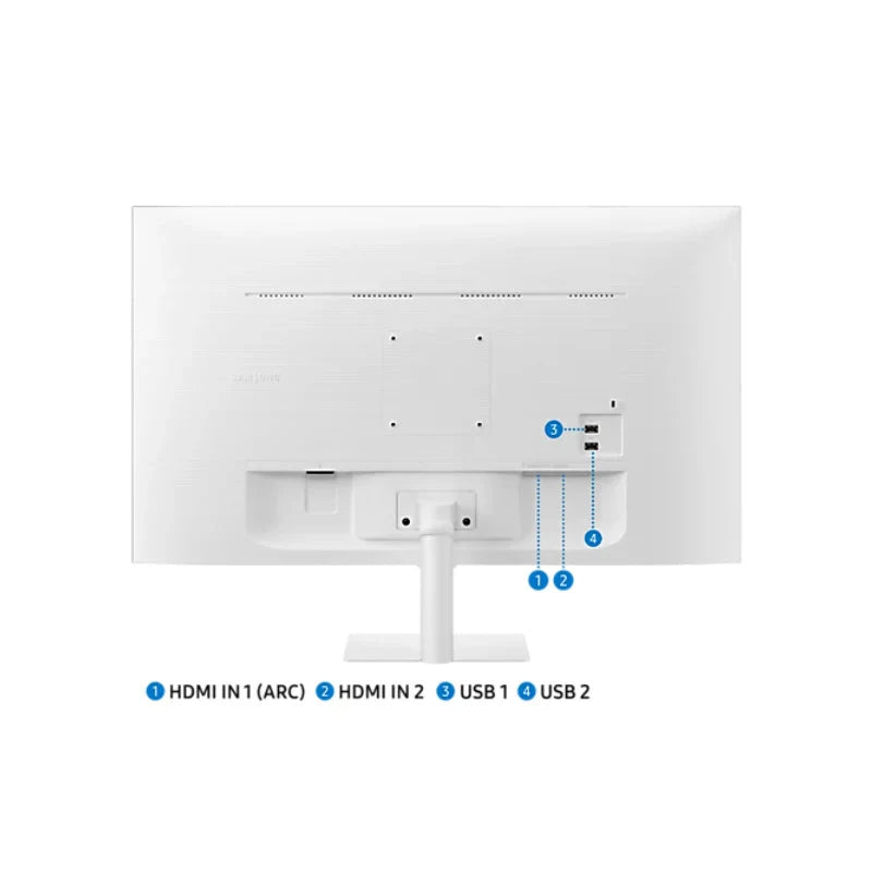 Samsung M50D FHD Smart Monitor - 27.0" FHD / 4ms / HDMI / USB / Bluetooth / White - Monitor LS27DM501EMXUE