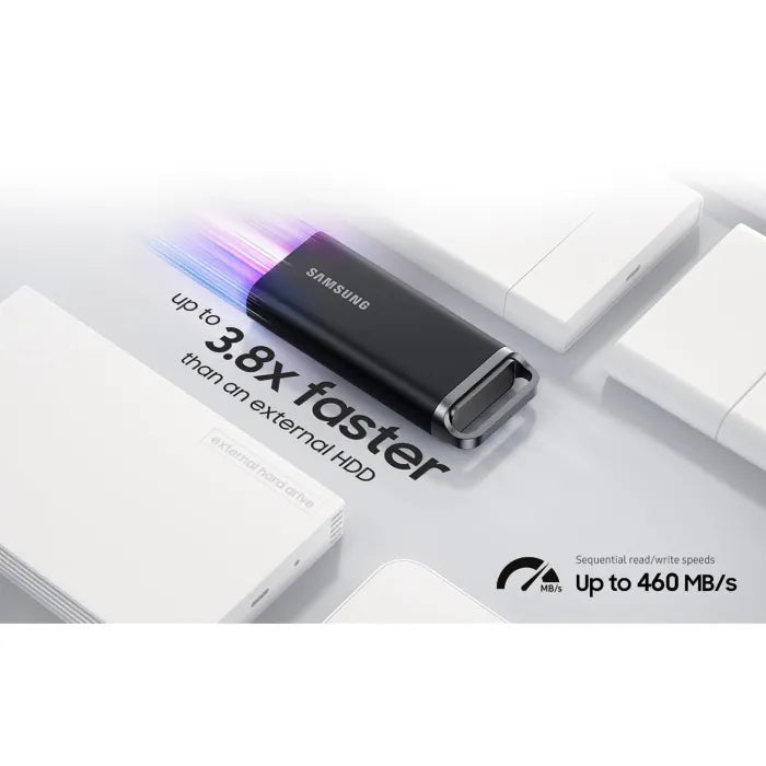 Samsung T5 Evo 4TB Portable SSD Up to 460 MB/s Read Speed - Black