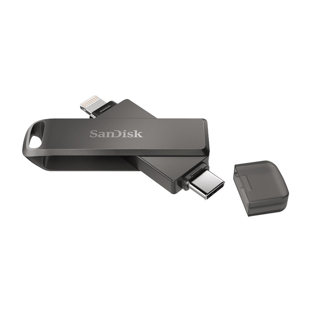 SanDisk 128GB iXpand Flash Drive Luxe, USB-C | Lightning iPhone, iPad