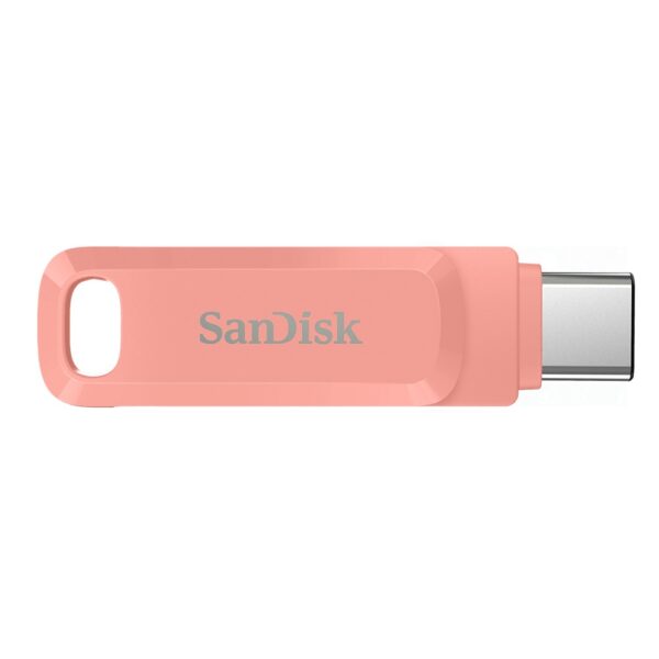 SanDisk 256GB Ultra Dual Drive Go USB-C Flash Memory, 150MB/s (Peach)