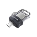 SanDisk Ultra Dual Drive m3.0 - 256GB / Up to 130 MB/s / USB 3.0 / Micro-USB / Black and Silver