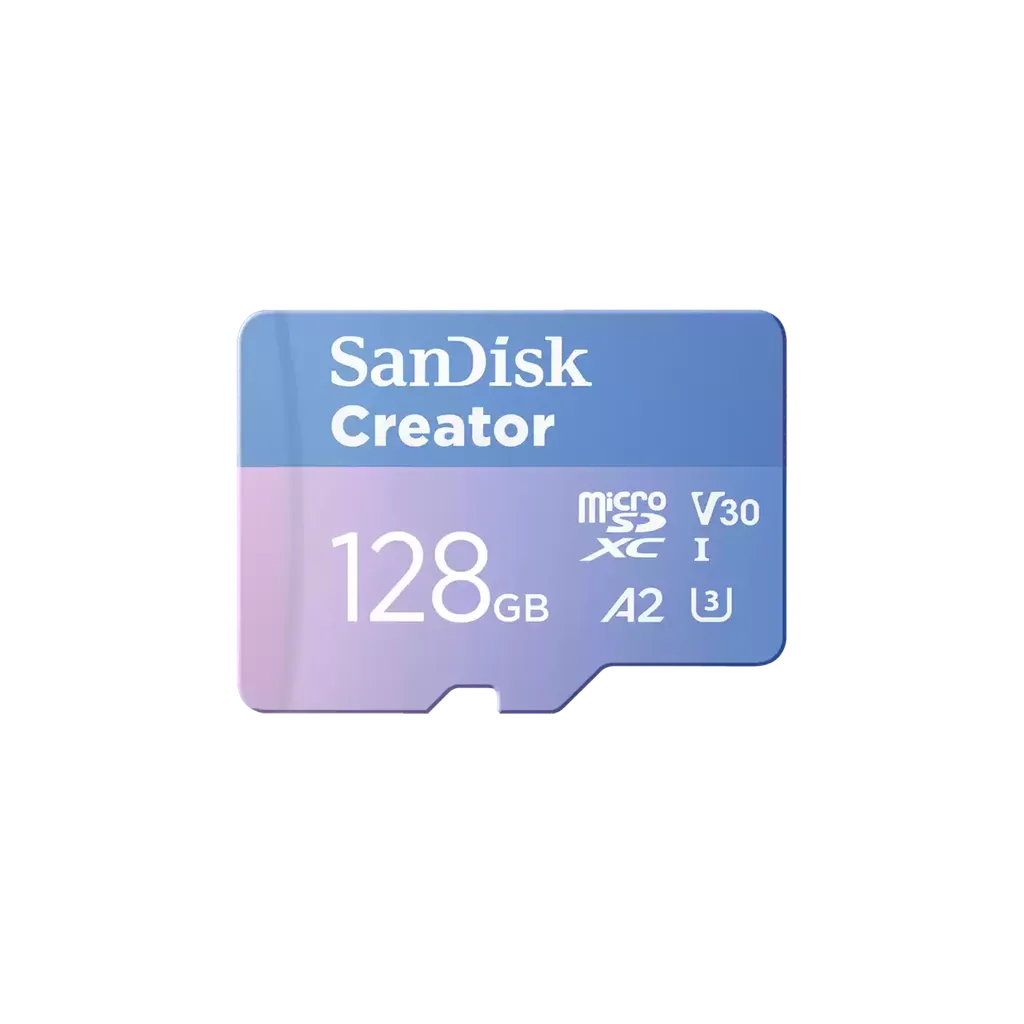 SanDisk Creator microSD Card with Adapter - 128GB / UHS-I / Up to 190MB/s