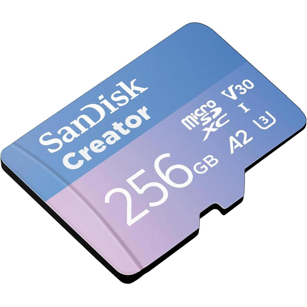 SanDisk Creator microSD Card with Adapter - 256GB / UHS-I / Up to 190MB/s