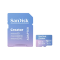 SanDisk Creator microSD Card with Adapter - 512GB / UHS-I / Up to 190MB/s