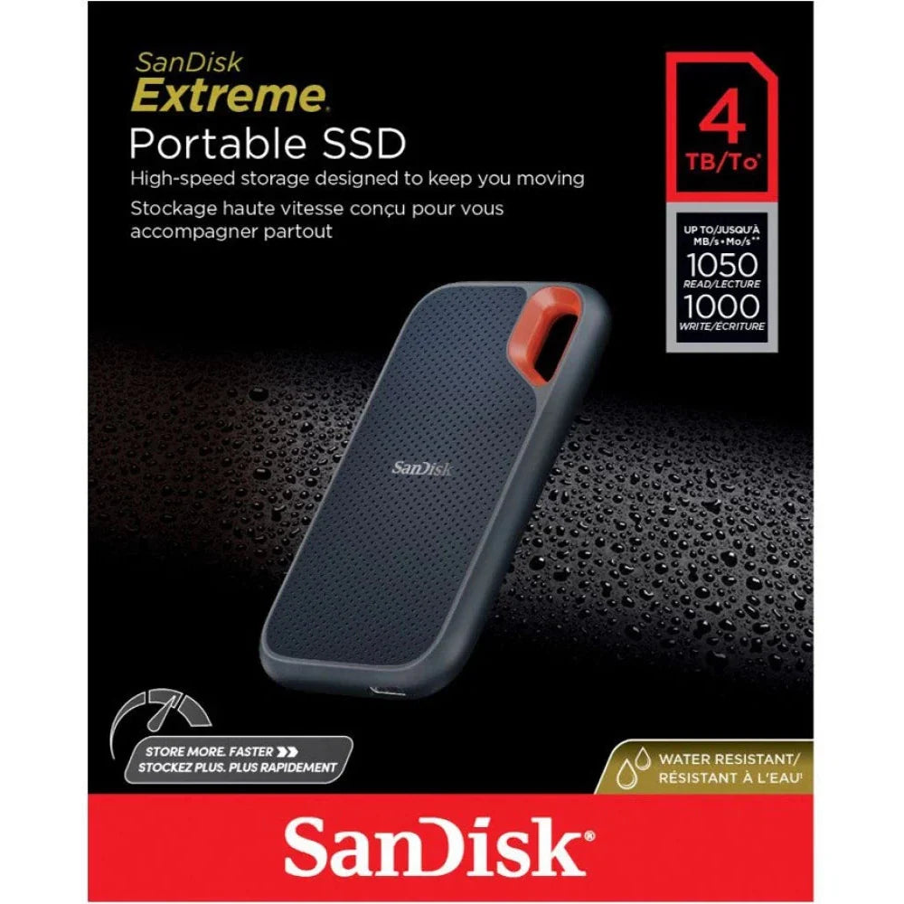 SanDisk Extreme 4TB Portable SSD - Up to 1050MB/s, USB-C, USB 3.2 Gen