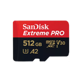 SanDisk 512GB Extreme PRO microSDXC UHS-I CARD with Adapter-Up to 200 MB/s