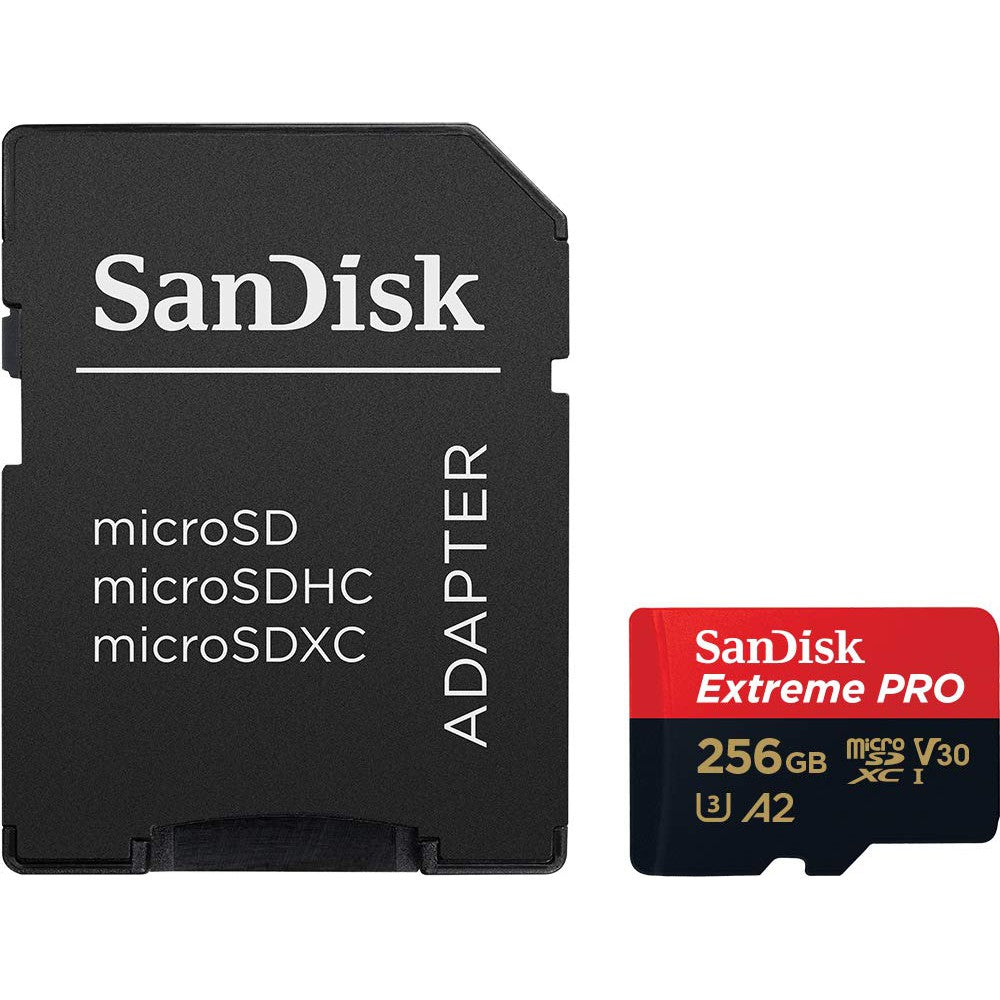 SanDisk 256GB Extreme PRO microSDXC UHS-I CARD with Adapter-Up to 200 MB/s