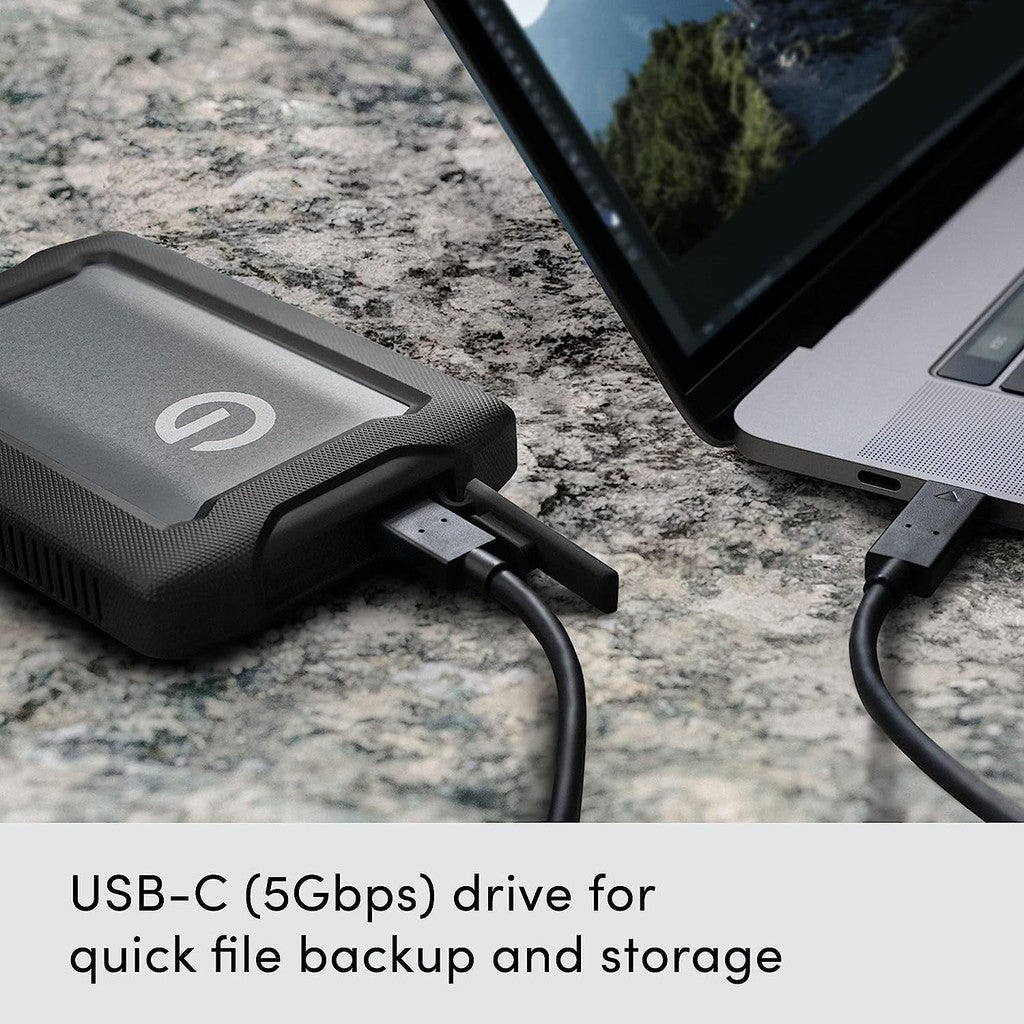 SanDisk Professional 2TB G-DRIVE ArmorATD - Rugged, Durable Portable External Hard Drive HDD, USB-C, USB 3.2 Gen 1