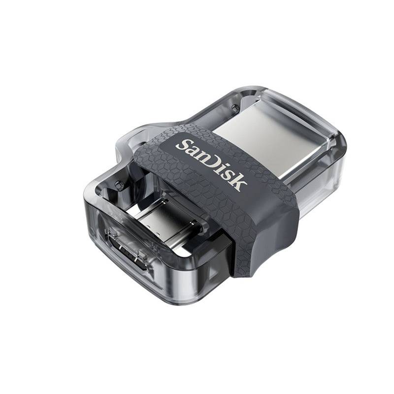 SanDisk Ultra Dual Drive m3.0 - 64GB / Up to 150 MB/s / USB 3.0 / Micro-USB / Black and Silver