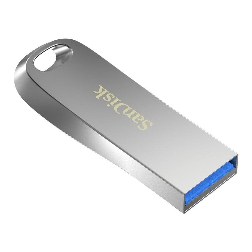 SanDisk Ultra Luxe Flash Drive - 128GB / Up to 400 MB/s / USB 3.2 Gen 1 / Silver-SDCZ74-128G-G46