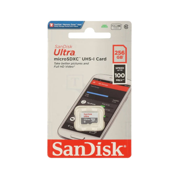 SanDisk Utra Micro SDXC UHS-I Memory Card 256GB Read Speed up to 100 MB/s