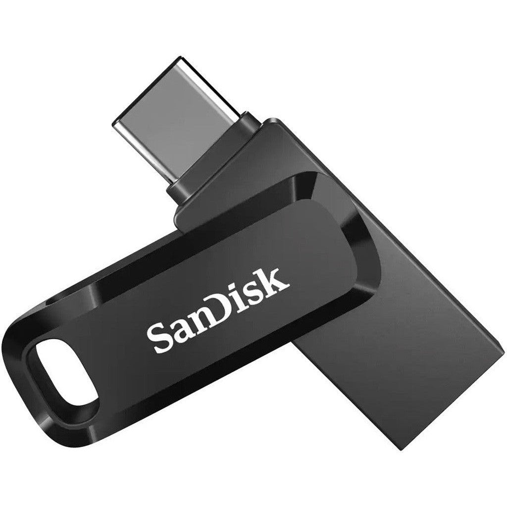 Sandisk Ultra Dual Drive Go Flash Drive – 128Gb/ 400Mb/S/ Usb 3.1 Gen 1/ Usb-C/ Black