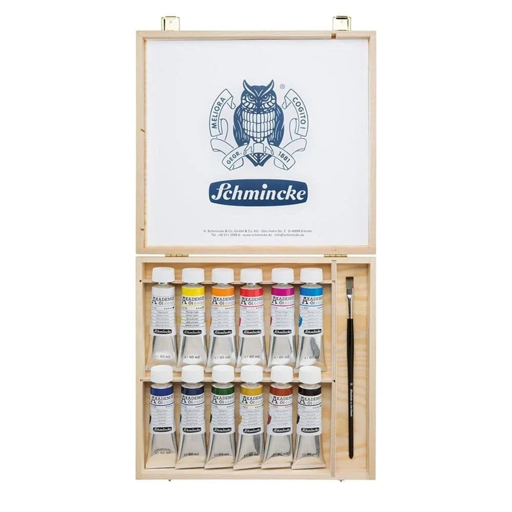 Schmincke Akad Wooden Box (12×60ml)