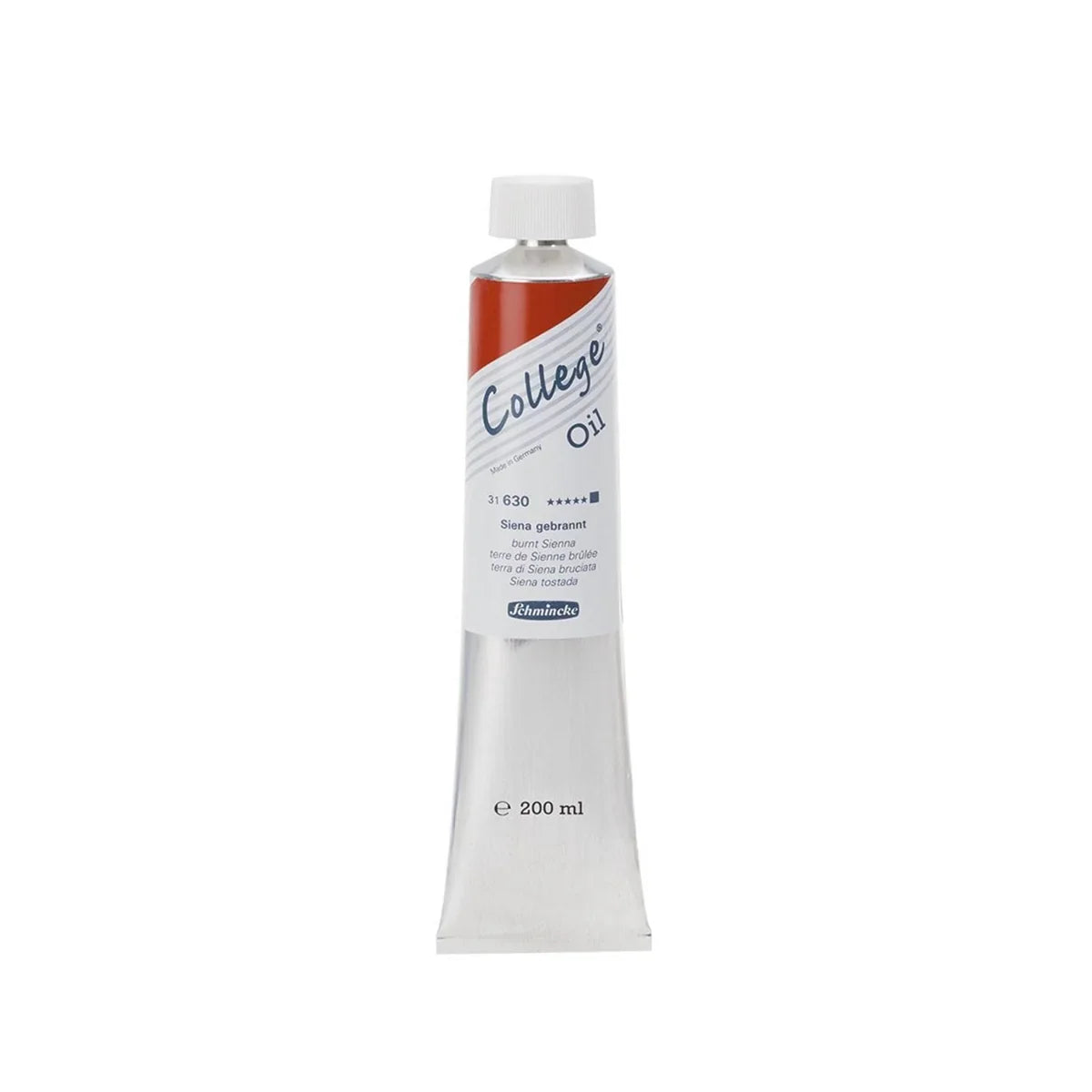 Schmincke College Oil Color, 200ml, Burnt Sienna (630)