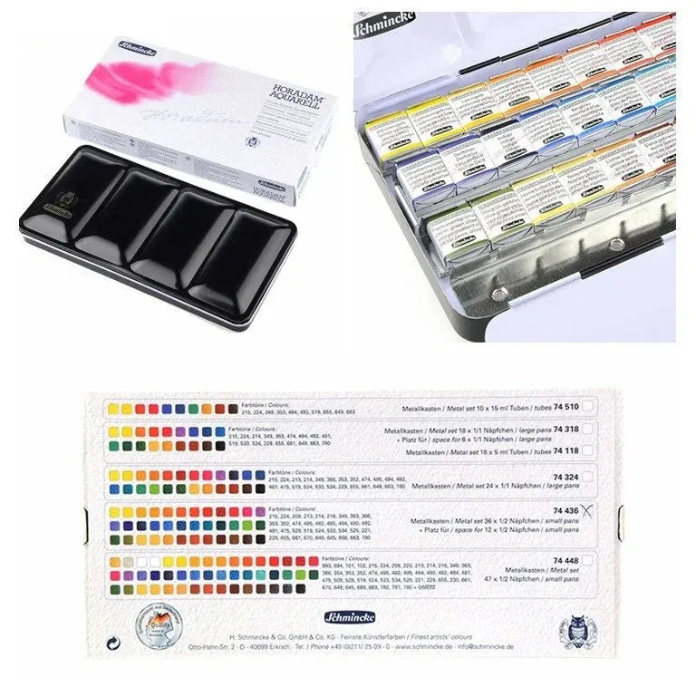 Schmincke Horadam Aquarell Color Box, 36 × ½ Pans