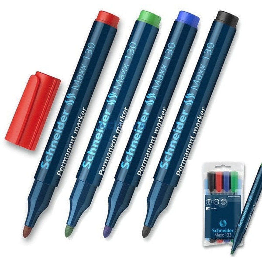 Schneider Max 130 Permanent Marker,Pack Of 4 Colors