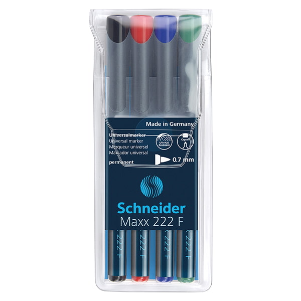 Schneider Max 222 F Permanent Marker Pack Of 4 Colors